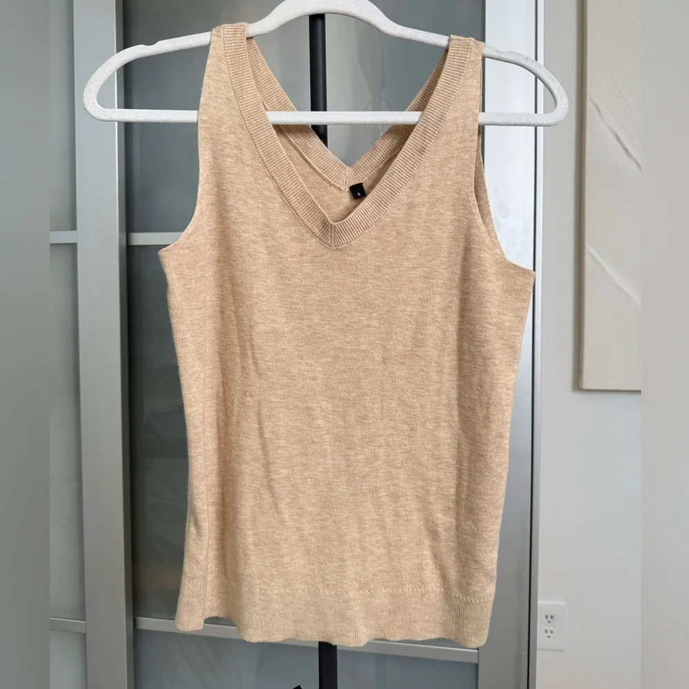 ‼️⚠️Magaschoni Tan Cardigan and top Set⚠️‼️ - Picture 3 of 7